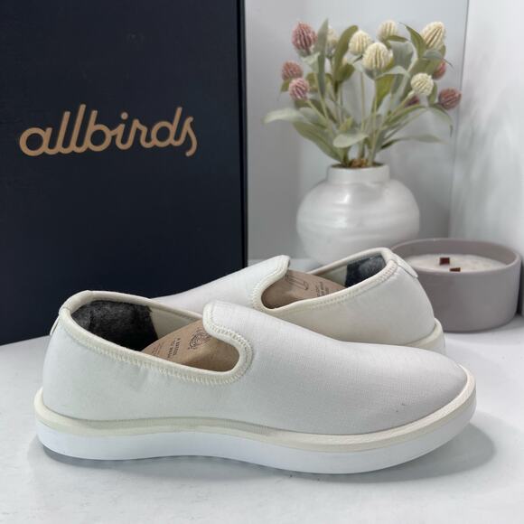 Allbirds Wool Lounger Loafers Natural White (Blizzard Sole) Women 8  Tried On - Picture 7 of 11
